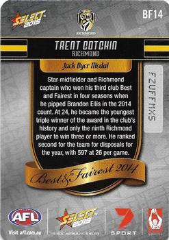 2015 Select AFL Champions - Best & Fairest 2014 #BF14 Trent Cotchin Back